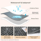 Bedsure ComfyFleece® Waterproof Blanket for Bed, Queen（86"x108"） Cream - Image 3