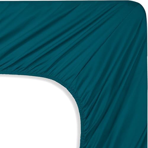 Mocassi Full Sheet Set - Luxury Hotel 1800 Premier Bedding Sheets & Pillowcases - Ultra Soft Breathable & Cooling Bed Sheets - Deep Pocket - Wrinkle Resistant - 4 Piece - Full, Marine Blue - Image 5