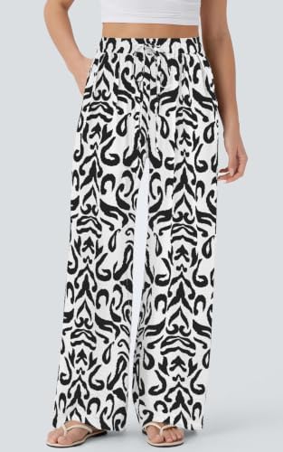 PRETTYGARDEN Womens Pants Elastic Waist Striped Lightweight Palazzo Pant - Image 3