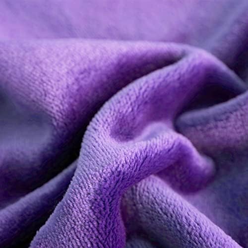 SOCHOW Flannel Fleece Blanket Queen Size, Purple, 90x90 inches - Image 3