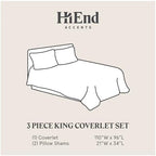 HiEnd Accents Stonewashed Cotton 3 Piece King Denim Coverlet Set - Image 6