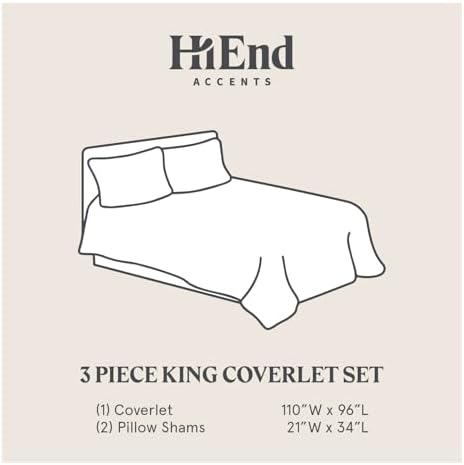 HiEnd Accents Stonewashed Cotton 3 Piece King Denim Coverlet Set - Image 6
