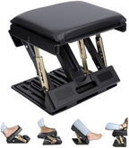Car Foot Rest, Foldable Non-Slip Footstool with Removable Cushion, Portable Travel and Adjustable Under Desk Foot Rest for Office Chair, Ergonomic Support by WODHMIEY