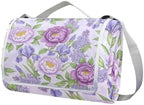 MNSRUU Picnic Blanket Waterproof Foldable, Pink Flower Wild Flower Tropical Plant Large Outdoor Picnic Blanket Beach Blankets Camping Blanket Travel Mat, Shoulder Strap Tote, Rectangle 57x59in - Image 6