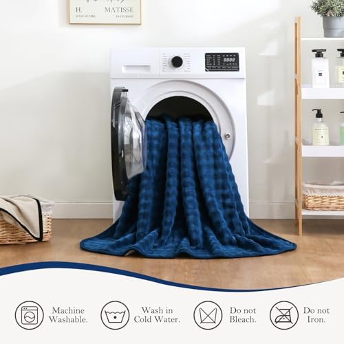 Waterproof Blanket for Bed Couch Sofa Car, 60"x80", Navy Blue - Image 6