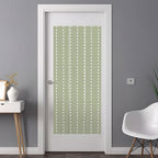 Window Privacy Film Frosted, Geometric Stripes Non-Adhesive Static Cling Window Tint, Polka Dots Abstract Farmhouse Green Insulated Windows Frosted Films for Living Room, 35.4 x 78.7 Inches - Image 3