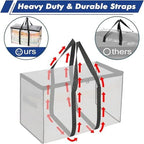 Transparent PP Woven Storage Bag,Large Moving Bags with Tag Pocket,Wear-resistant Laundry Bags for Clothes,Bedding,Quilt,Blankets,29x17x13in (3) - Image 3