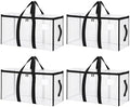 Songrey Extra Large Heavy Duty Moving Bags, 4 Pack, Clear by Unknown