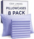 Queen Pillow Cases - 8 Pack Soft Pillowcase Covers - 20" x 30" (Lavender) by CGKUnlimited