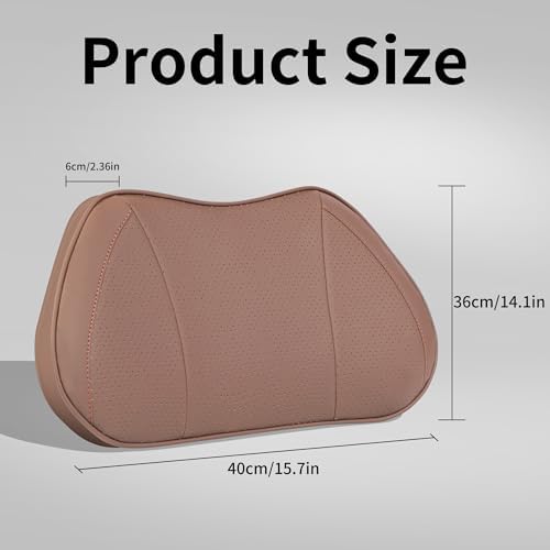 Car Lumbar Support Pillow for Driving Seat, Brown, 1 Pack - Image 5