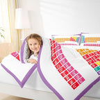 Feelyou The Periodic Table Comforter Chemistry Comforter Set for Boys Girls Children Teching Tools Colorful Bedding Set Room Decor King Size with 2 Pillow Case - Image 7