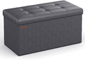 SONGMICS Storage Ottoman Bench, 30 Inches Folding Foot Rest Stool by SONGMICSbySONGMICSHOME