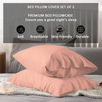 Kamas Egyptian Cotton Sateen Weave Pack of 2 Extra Large Pillowcase to Fit Your Oversized Pancake Large Huge & Gusseted Pillows (Peach Pink, Queen Oversize- 23x34) - Image 2