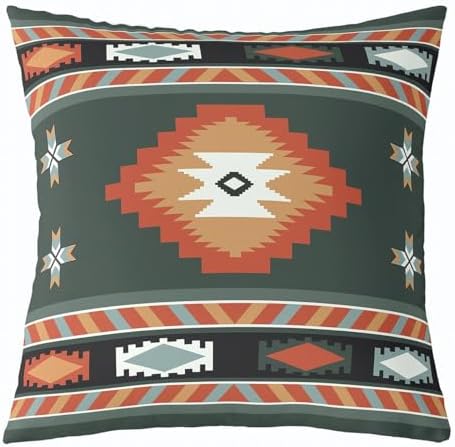 Feelyou Southwestern Geometric Throw Pillow Covers Soft 18" x 18" - Image 4