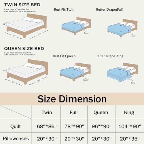 HOSIMA Cartoon Christmas Quilt Set Queen,Cute Bedspread with 2 Pillowcases. - Image 7