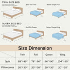 HOSIMA Travel Trailer Print Vintage Camper Twin Quilt with 2 Pillowcases. - Image 7