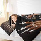 Erosebridal African American Comforter Set King Size Black Woman Bedding Set for Women Girls Afro Magical Comforter Black Female Quilt Duvet for Teens Adult Melanin Bedroom Decor, 3 Piece - Image 5