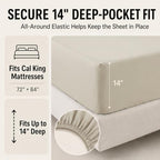 CozyLux California King Comforter Set Oatmeal - 7 Pieces Bed in a Bag - Image 5