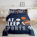 Feelyou Football Comforter Set Kids Basketball Basketball Ball Games Comforter for Boys Girls Sports Theme Bedding Set Breathable Comforter Inner Fill Room Decor Duvet Set Toddler Size by Feelyou