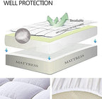 EASELAND Queen Size Mattress Pad Cotton Pillow Top Mattress Topper White - Image 3