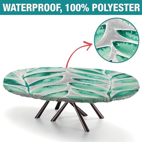 Table Padding Under Tablecloth, Plaid Pattern Printed on Oval Plastic Table Cover, for Parties & Celebrations Holiday Dinners, Fits for 54" x 76" Oval Tables - Image 2