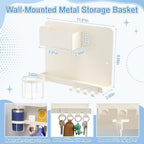 Domensi 2 Pcs Hanging Bedside Storage Caddy Bags with Pockets, Floating Bedside Shelf Wall Mount Organizer, College Dorm Essentials for Headboards Bunk Beds Book Phone Holder - Image 2