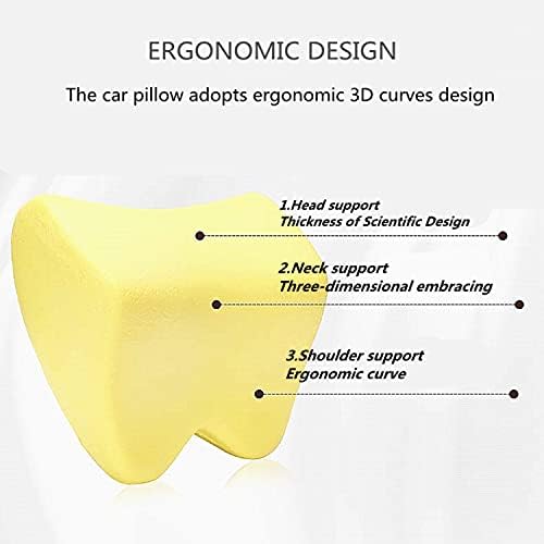 Car Seat Neck Pillow, Headrest Cushion Relieve Neck Pain for & Muscle Tension,100% Memory Foam Neck Support Head Pillow for Ergonomic Design - Image 2