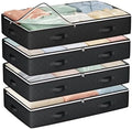 Budding Joy Under Bed Storage Containers with Clear Lids, 4 Pack by BuddingJoy-BuildaJoyfulLifeforYou