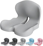 Orthopedic Cushion Seat Cushion,L-Shaped Lumbar Support,Breathable,Design for Office Chair,Car,Wheelchair Ergonomic Non Slip MemoryFoam Seat Skin with Back Support (Light Grey) by Unknown