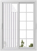 Window Privacy Film Frosted, Purple Stripes Reusable Static Cling Window Tints, Farmhouse Lines Modern Geometric Minimalist Heat Control Windows Films for Offices, Balcony, 29.5 x 118 Inches by Unknown