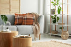 EMMTEEY Orange Brown Tartan Plaid Checkered Pillow Covers 26x26 Set of 2 - Image 5