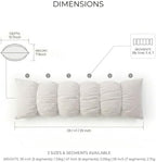 Pat. Pend. Long Bed Pillow for Side Sleepers, 47 Inch, Misty White - Image 4