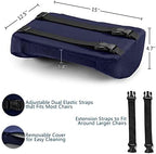 ComfiLife Lumbar Support Back Pillow Office Chair and Car Seat Cushion - Memory Foam with Adjustable Strap and Breathable 3D Mesh (Navy) - Image 4