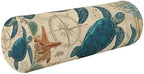 Sea Turtle Corals Starfish Neck Roll Pillow Bolster Round Health Memory Foam Long Cervical Cylinder Pillows with Removable Washable Cover for Body Bed Legs Back Yoga by QwThum