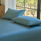 DOZ by SIJO Pillowcase Set, 100% Viscose derived from Bamboo, Organically Grown, Buttery Soft, Silky, Breathable, Cooling, Oeko-TEX, High GSM, (Pack of 2), Envelope Closure (King, Teal) by DOZ