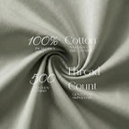 Beckham Hotel Collection Pillowcases King Size Set of 2, Cool Touch Cotton Sateen Fabric, 500TC, Silky Smooth & Soft, Open End, Aqua Gray - Image 5