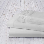 Mocassi King Sheet Set - Luxury Hotel 1800 Premier Bedding Sheets & Pillowcases - Ultra Soft Breathable & Cooling Bed Sheets - Deep Pocket - Wrinkle Resistant - 4 Piece Set - King, Silver - Image 4