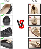 KUNWFNIX Women Ballet Flats Rhinestone Wedding Ballerina Shoes Foldable Sparkly Comfort Slip on Flat Shoes - Image 5