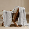 PHF Lightweight 100% Cotton Waffle Throw Blanket for Couch, Light Grey by PHF