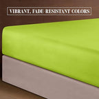 Elegant Comfort Luxury Soft 1500 Premium Hotel Quality Microfiber Wrinkle and Fade Resistant Cozy 6-Piece Bedding Set, Easy All Around Elastic Fitted Sheet, Deep Pocket, Queen, Lime - Image 6