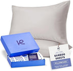 Kickoff Viscose Bamboo Pillowcase, King, Set of 2, 100% Organic Hidden Zippered Viscose Bamboo Pillow Case King Size, Cooling Pillow Cover for Hot Sleepers (20"x40", Dove Grey) by KickoffHome