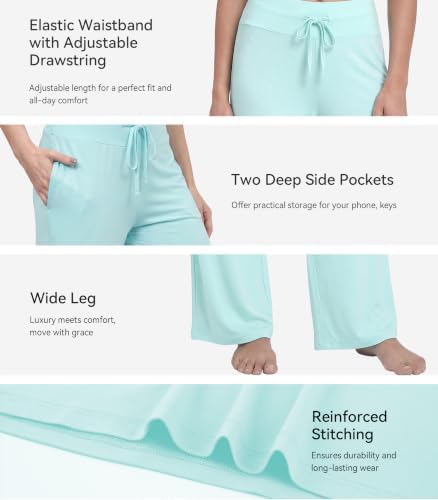 WiWi Bamboo Viscose Pajama Pants for Women Plus Size Cooling Bottoms S-4X - Image 4
