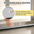 2 Pcs Door Sweep Door Brush Bottom Sweep with H-Shape Aluminum Alloy Base for Home、Industrial，2.4-Inch Door Brush (3.4 Inch Wx39.4Inch L),Silver - Image 6