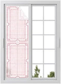 Window Privacy Film Frosted, Blush Pink Botanical Reusable Static Cling Window Tints, Vintage Florals Geometric Minimalist Heat Control Windows Films for Offices, Balcony, 29.5 x 118 Inches by Unknown