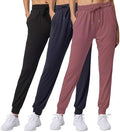 3 Pack Women's Joggers Sweatpants Lounge Pants Yoga Workout Pajama Pockets by RealEssentials