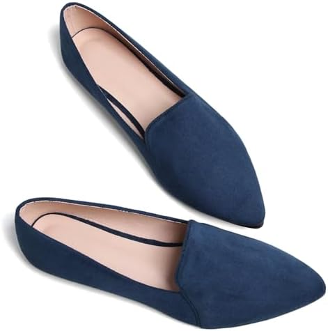 SAILING LU Women's Pointy Toe Ballets Flats PU Leather - Image 4