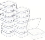 Mini Containers 120pcs Transparent Plastic Jewelry Storage Box Container Portable Earring Ring Earplugs Packaging Case for Quick Identification in Home,Office,Travel Use - Image 2