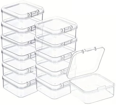 Mini Containers 120pcs Transparent Plastic Jewelry Storage Box Container Portable Earring Ring Earplugs Packaging Case for Quick Identification in Home,Office,Travel Use - Image 2