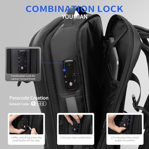 Vacuum Backpack for Travel with Built-In Pump, Expandable Vacuum Compression Carry-On Travel Backpack with Laptop Compartment, Large - Image 5