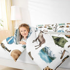 Erosebridal RV Camper Camping Kids Bedding Set Toddler Size, Hunting Deer Bear 2 Piece Bed Set for Girls Boys, Lakehouse Rustic Cabin Comforter Sets, Outdoor Travel Trailers Bedroom Decor - Image 7